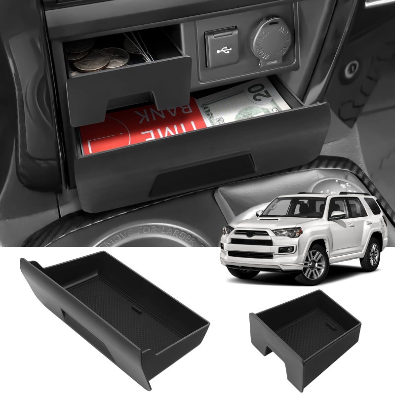 Hellet Center Console Organizer Storage Drawer Compatible with Toyota 2014-2020 2021 2022 2023 2024 4Runner Interior Accessories 2-piece Set Storage Box Insert Organizer Tray - Image 1